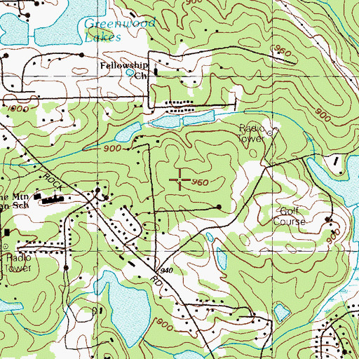 Topographic Map of Shadow Rock Elementary School, GA