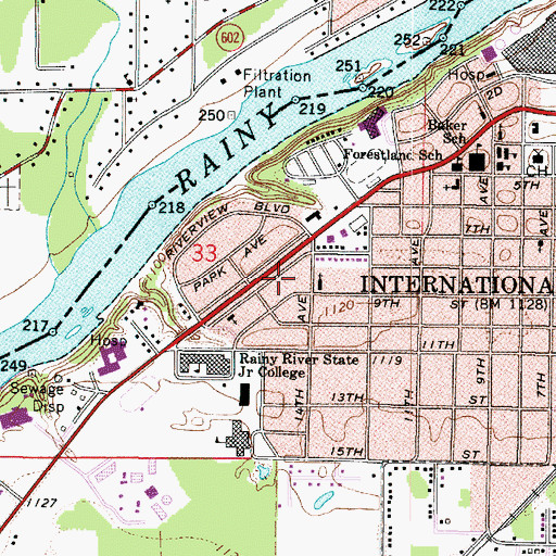 Topographic Map of Bethany Lutheran Church, MN