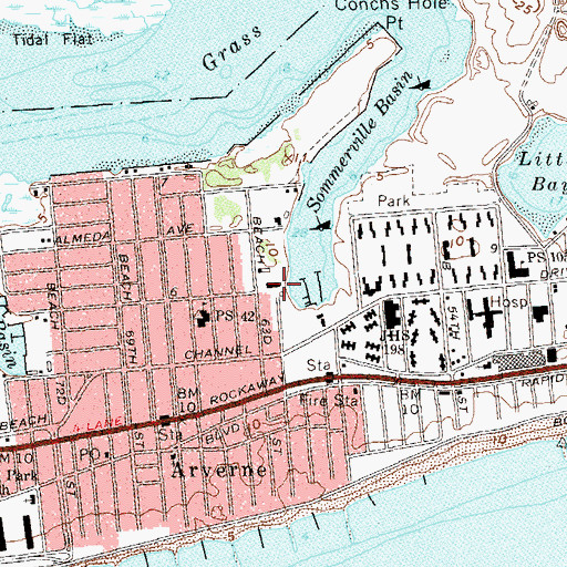 Topographic Map of Arverne Incinerator, NY