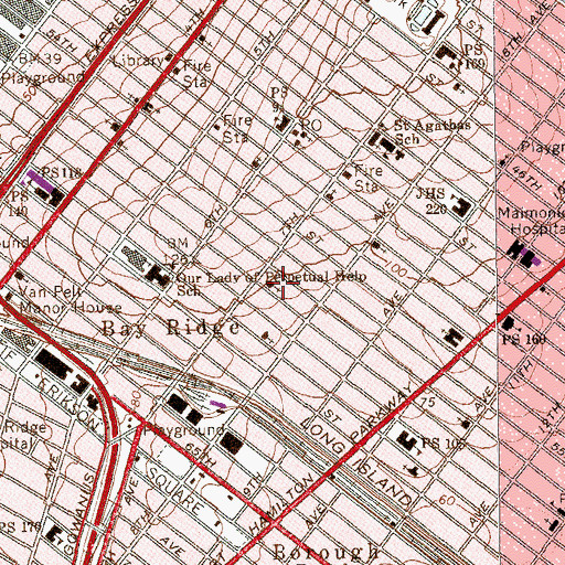 Topographic Map of Iglesia Emmanuel Piedra Viva, NY