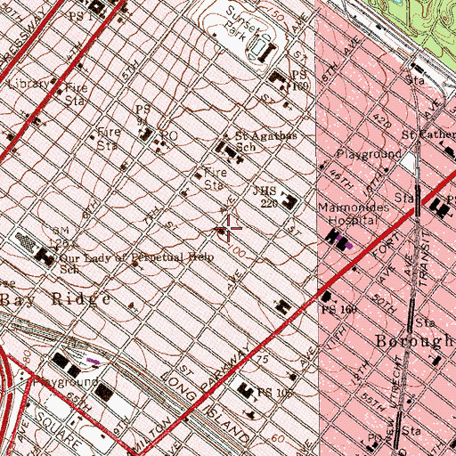 Topographic Map of Second Evangelical Free Church, NY