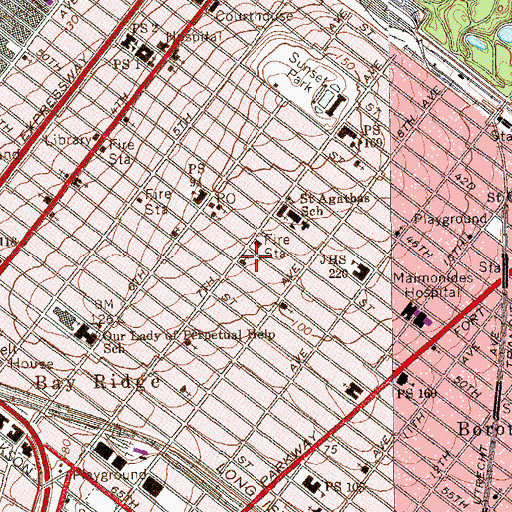 Topographic Map of Resurrection Church, NY