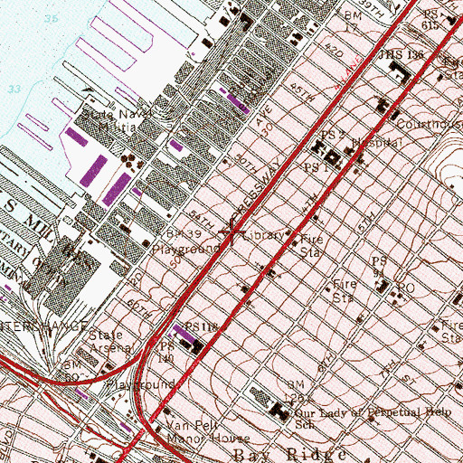 Topographic Map of Church of God of Brooklyn, NY