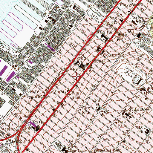 Topographic Map of Jerusalem Christian Church, NY