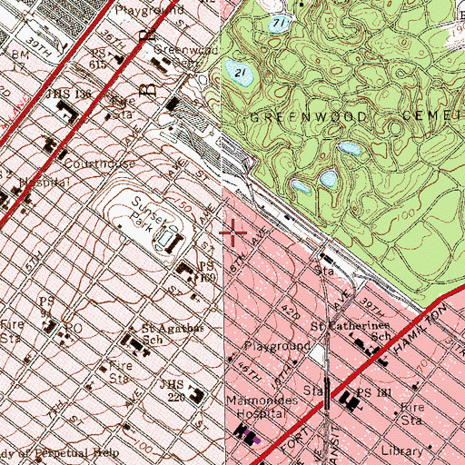 Topographic Map of Christian Heritage Church, NY