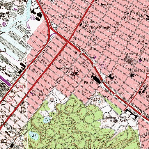 Topographic Map of Emmanuel Pentecostal Church, NY