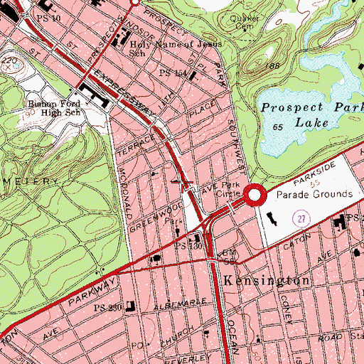 Topographic Map of Christ's Community Church, NY