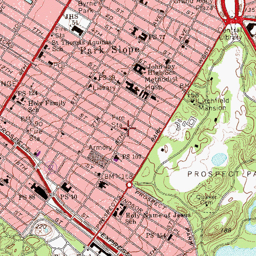 Topographic Map of Church of Gethsemane, NY