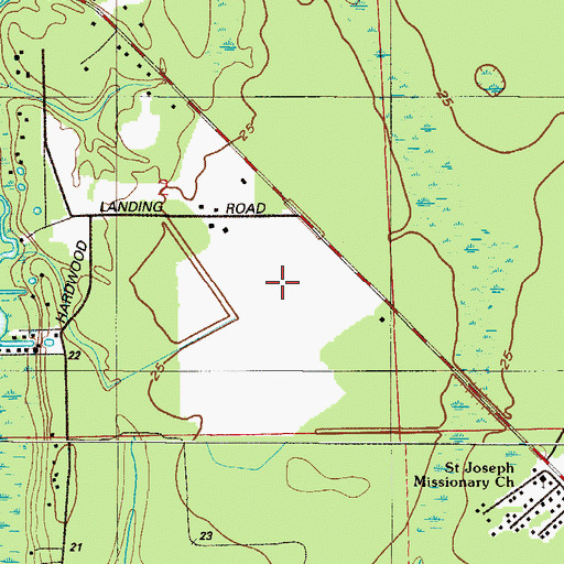 Topographic Map of Trout Creek Naval Outer Landing Field (historical), FL