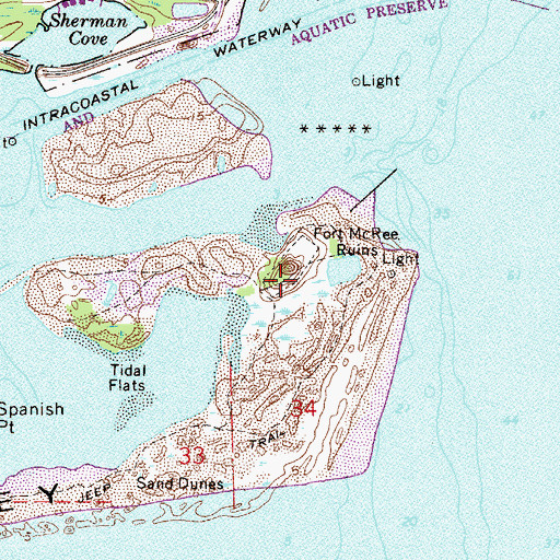 Topographic Map of Battery Slemmer (historical), FL