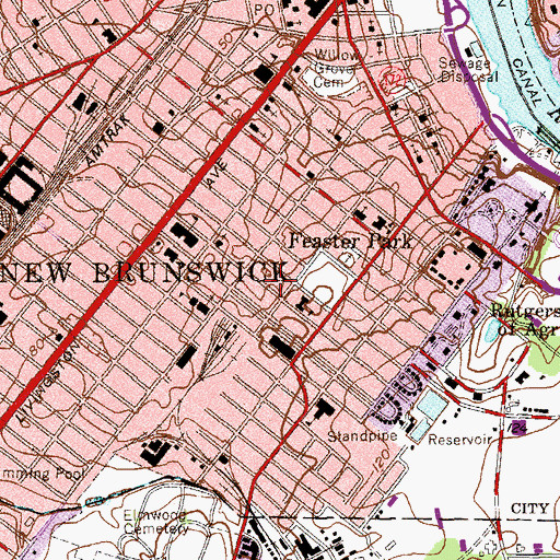 Topographic Map of Church of God in Christ, NJ