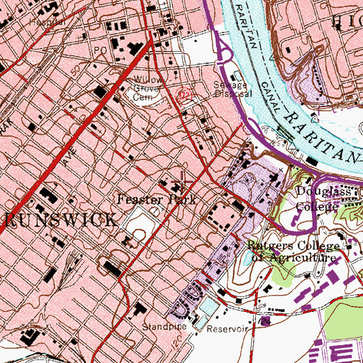 Topographic Map of Sacred Heart Elementary School (historical), NJ
