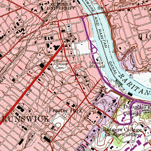 Topographic Map of Pitman Methodist Church (historical), NJ