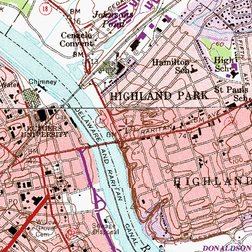 Topographic Map of Greek Orthodox Church of Saint George, NJ