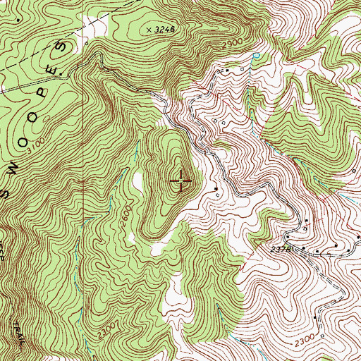 Topographic Map of Calders Peak, WV