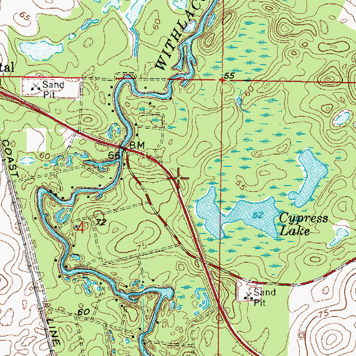 Topographic Map of Hernando County Fire Rescue Station 8, FL