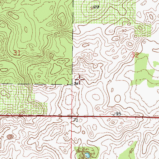 Topographic Map of First Lutheran Church ELCA, FL