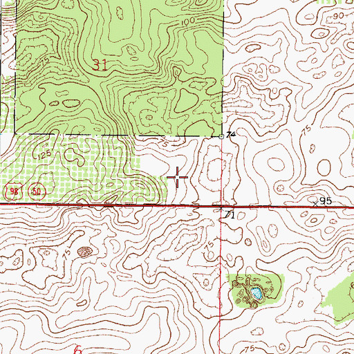 Topographic Map of Hernando County Welcome Center, FL