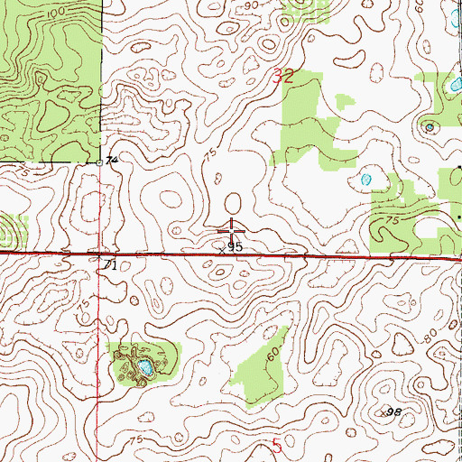 Topographic Map of U S Post Office - Ridge Manor West (historical), FL