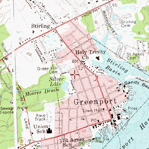 Topographic Map of Clinton Memorial African Methodist Episcopal Zion Church, NY