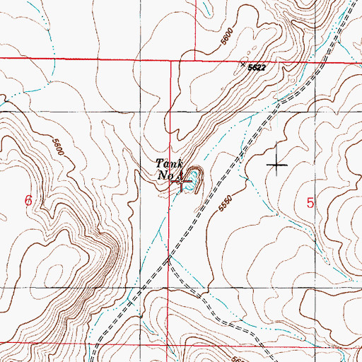 Topographic Map of Tank Number Three, AZ