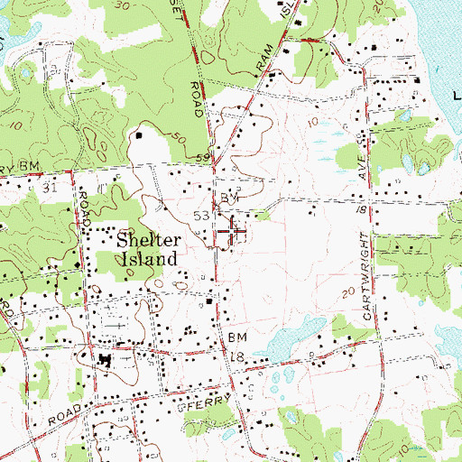 Topographic Map of Saint Marys Episcopal Church, NY
