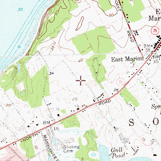 Topographic Map of Island End Golf And Country Club, NY