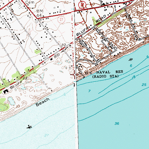 Topographic Map of Amagansett Life Saving Station (historical), NY