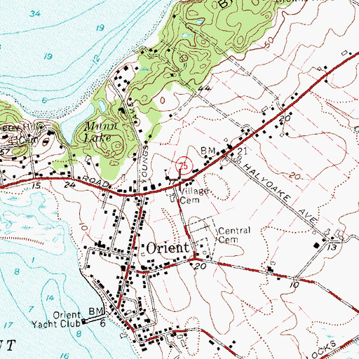 Topographic Map of Oysterponds Elementary School, NY