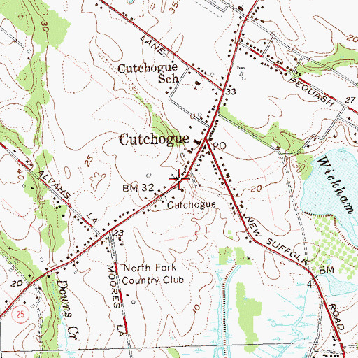 Topographic Map of Cutchogue Presbyterian Church, NY