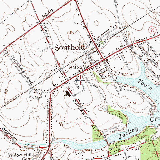 Topographic Map of First Presbyterian Church, NY