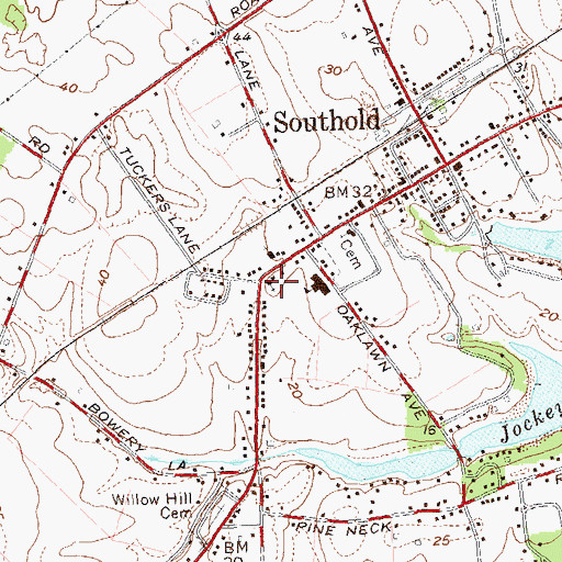 Topographic Map of First Universalist Church, NY