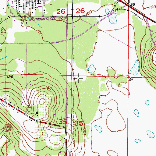 Topographic Map of Hernando Christian Academy, FL