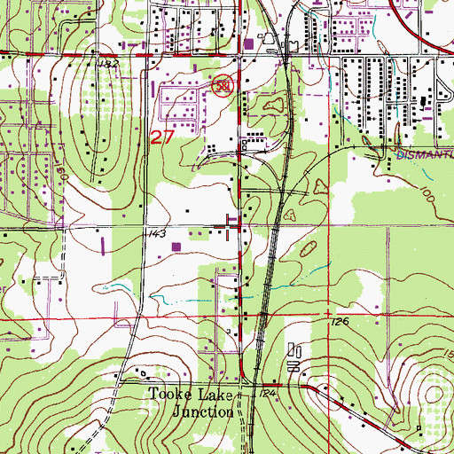 Topographic Map of Hernando County Utilities Department, FL