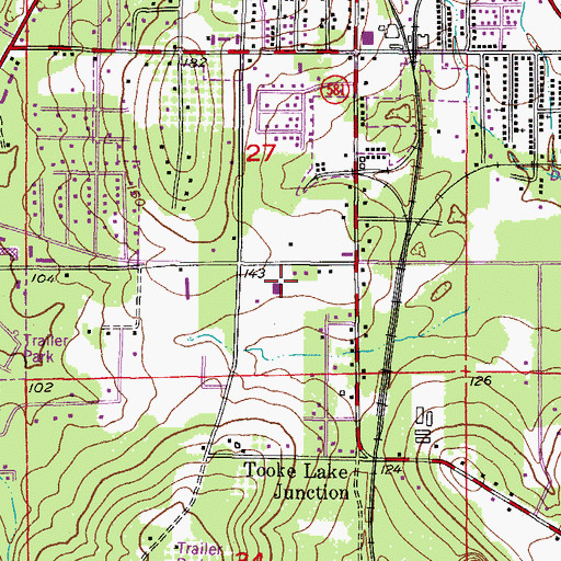 Topographic Map of Saint Anthony Catholic Church, FL