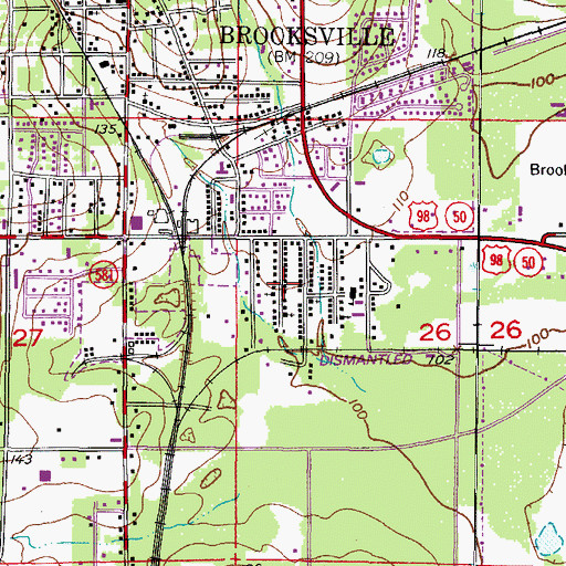 Topographic Map of Allen Temple AME Church, FL
