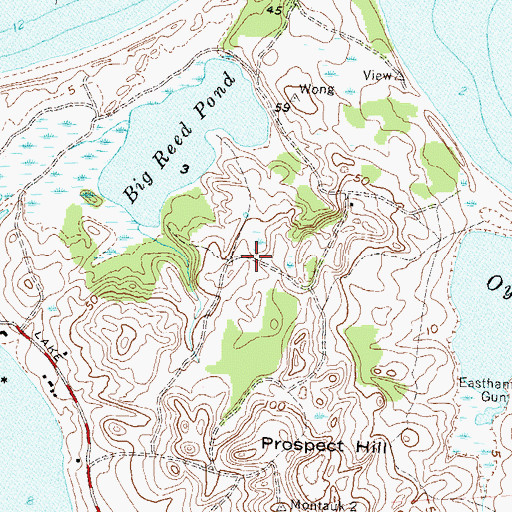 Topographic Map of Montauk County Park, NY