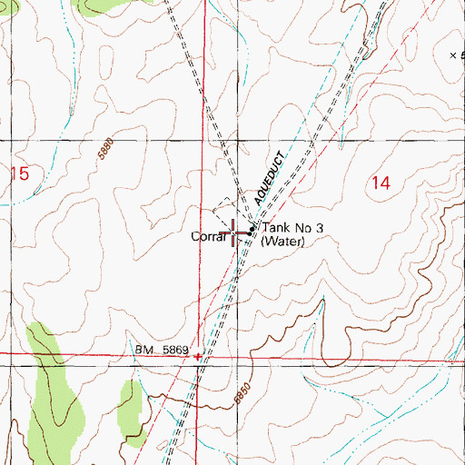 Topographic Map of Tank Number Three, AZ