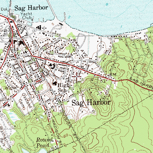 Topographic Map of Saint David African Methodist Episcopal Zion Cemetery, NY