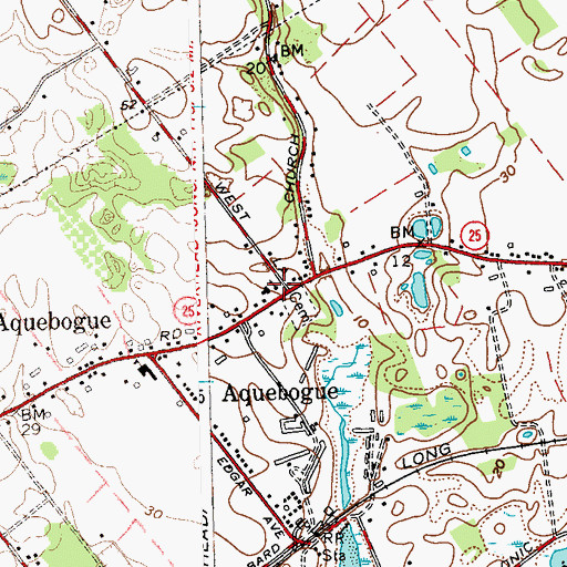 Topographic Map of Old Steeple Community Church, NY