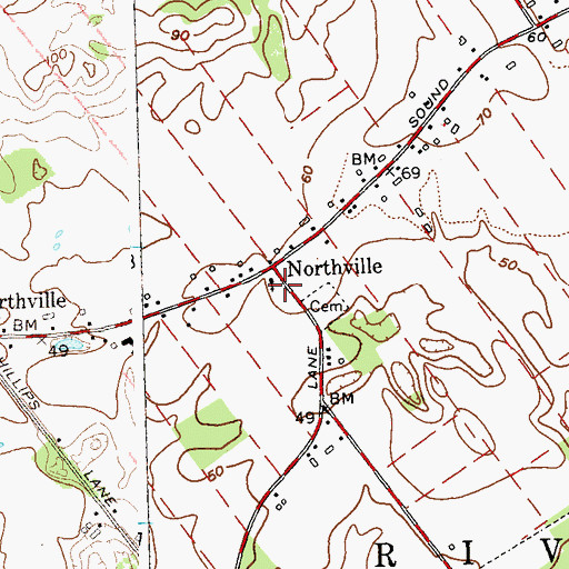 Topographic Map of First Parish Church, NY