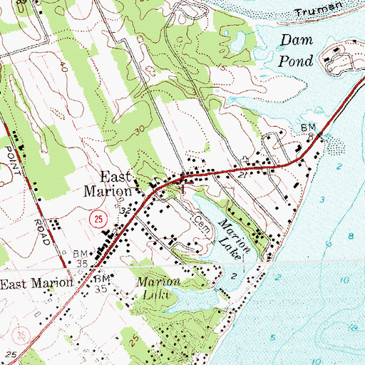 Topographic Map of East Marion Community Chapel, NY
