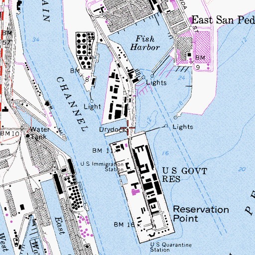 Topographic Map of Los Angeles Fire Department Station 111, CA