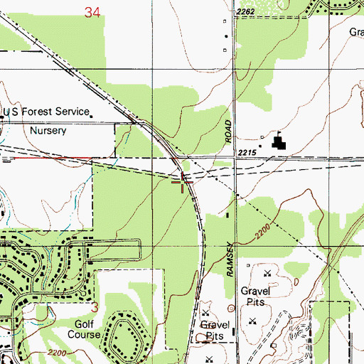 Topographic Map of Bureau of Land Management Coeur d'Alene District, ID