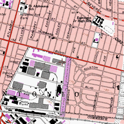 Topographic Map of Los Angeles County Fire Department Station 22, CA