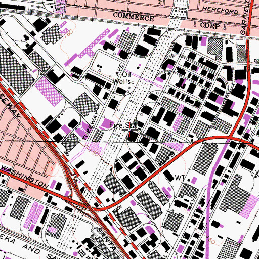 Topographic Map of Los Angeles County Fire Department Station 50, CA