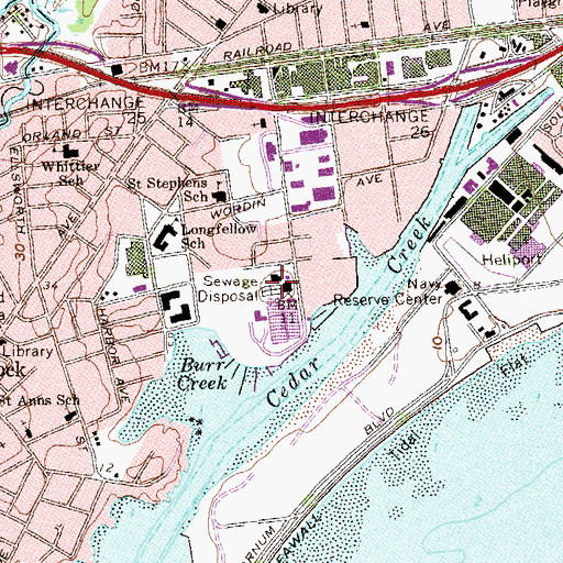 Topographic Map of Saint Peters School, CT