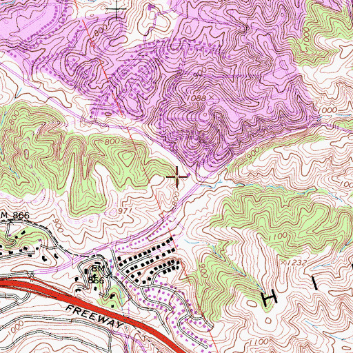 Topographic Map of Los Angeles County Fire Department Station 141, CA