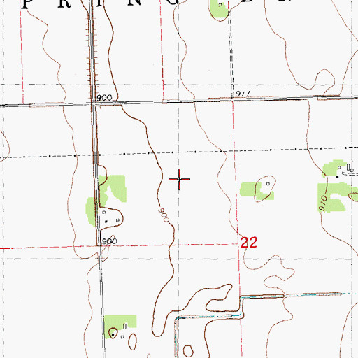 Topographic Map of Bridgeport Post Office (historical), MN