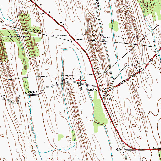 Topographic Map of School Number 1 (historical), NY